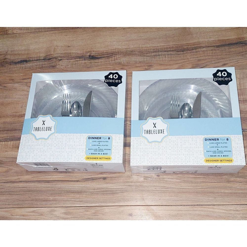 Tableluxe Dinner Plate set for 8 disposable